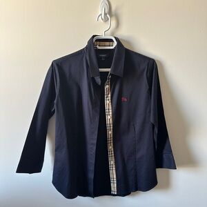 burberry shirt blue size L nova check
